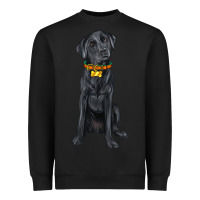 Black labrador retriever with overflow Heavyweight Sweatshirt - texasbilliewilder