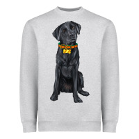 Heather Grey labrador retriever with overflow Heavyweight Sweatshirt - texasbilliewilder