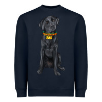 Navy labrador retriever with overflow Heavyweight Sweatshirt - texasbilliewilder