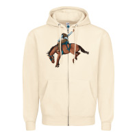 Sandshell bucking bronco cowboy rodeo Zipper Hoodie - Artiststas