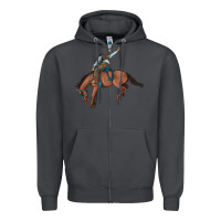 Smoke bucking bronco cowboy rodeo Zipper Hoodie - Artiststas