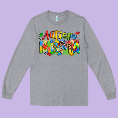 Autism Mama Long Sleeve Tee Designed By Artiststas