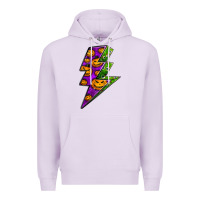 Lilac halloween lightning bolt Premium Hoodie - BundleAndBundleShop