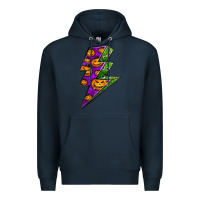 Navy halloween lightning bolt Premium Hoodie - BundleAndBundleShop