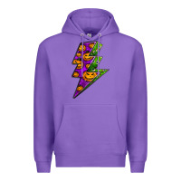 Purple halloween lightning bolt Premium Hoodie - BundleAndBundleShop
