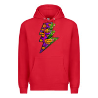 Red halloween lightning bolt Premium Hoodie - BundleAndBundleShop