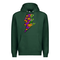 Sports Green halloween lightning bolt Premium Hoodie - BundleAndBundleShop