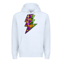 White halloween lightning bolt Premium Hoodie - BundleAndBundleShop