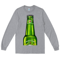 Heather Grey green beer Long Sleeve Tee - AdoDesignShop
