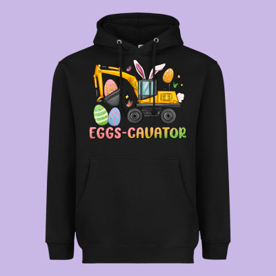 Eggs Cavator Easter Heavyweight Hoodie Designed By Maliassmallbusiness
