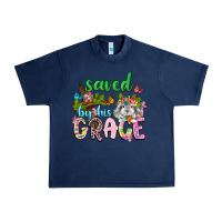 Navy Saved by his grace Urban Heavy Tee - Neo Western