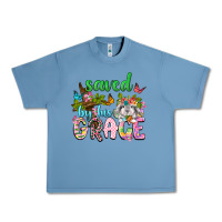 Pebble Blue Saved by his grace Urban Heavy Tee - Neo Western