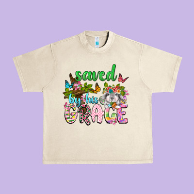 Saved By His Grace Urban Heavy Tee Designed By Neo Western