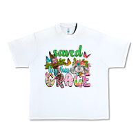 White Saved by his grace Urban Heavy Tee - Neo Western
