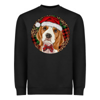 Black beagle christmas ornament Heavyweight Sweatshirt - RanaPortraitStore