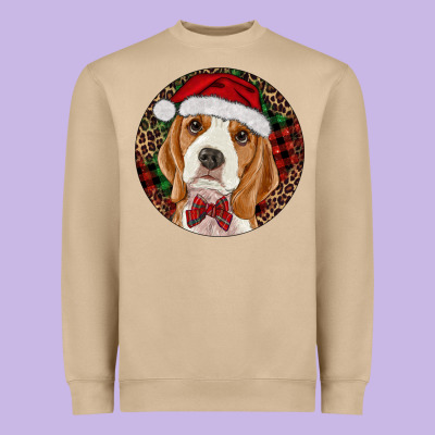 Beagle Christmas Ornament Heavyweight Sweatshirt Designed By Ranaportraitstore