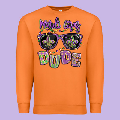 Mardi Gras Dude Premium Sweatshirt Designed By Maliassmallbusiness