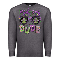 Charcoal Heather mardi gras dude Premium Sweatshirt - MaliasSmallBusiness