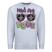 Heather Grey mardi gras dude Premium Sweatshirt - MaliasSmallBusiness