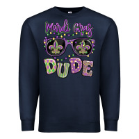Navy mardi gras dude Premium Sweatshirt - MaliasSmallBusiness