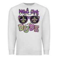 Oatmeal Heather mardi gras dude Premium Sweatshirt - MaliasSmallBusiness