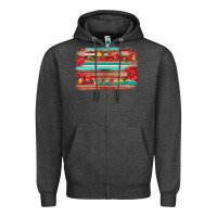 Charcoal Heather christmas background Zipper Hoodie - AdoDesignShop