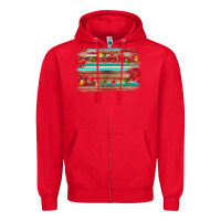 Red christmas background Zipper Hoodie - AdoDesignShop