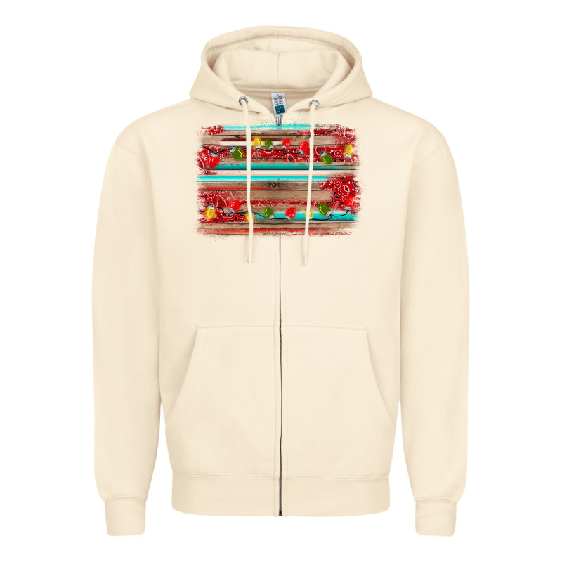 Christmas Background Zipper Hoodie by AdoDesignShop | Teevron