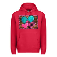 Cardinal valentine's day hearts turquoise heart Premium Hoodie - AdoDesignShop