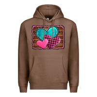 Chestnut valentine's day hearts turquoise heart Premium Hoodie - AdoDesignShop