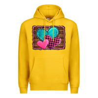 Lemon valentine's day hearts turquoise heart Premium Hoodie - AdoDesignShop