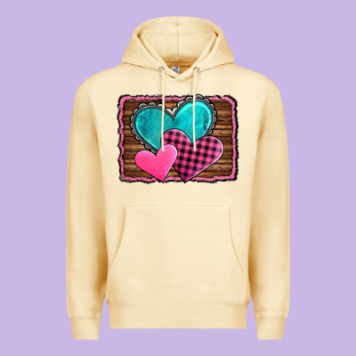 Valentine's Day Hearts Turquoise Heart Premium Hoodie Designed By Adodesignshop