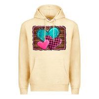 Pina Colada valentine's day hearts turquoise heart Premium Hoodie - AdoDesignShop