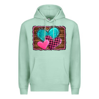 Seafoam valentine's day hearts turquoise heart Premium Hoodie - AdoDesignShop