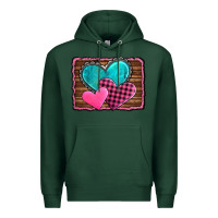 Sports Green valentine's day hearts turquoise heart Premium Hoodie - AdoDesignShop