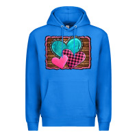 True Royal valentine's day hearts turquoise heart Premium Hoodie - AdoDesignShop