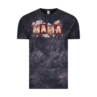 Cloud Black mama with license letters Vintage Tee - Zillion Design Studio