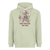 Matcha true crime all the time Heavyweight Hoodie - MaliasSmallBusiness
