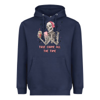 Navy true crime all the time Heavyweight Hoodie - MaliasSmallBusiness