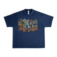 Navy love my tribe Urban Heavy Tee - SublimationCraftShop