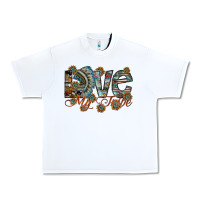 White love my tribe Urban Heavy Tee - SublimationCraftShop