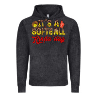 Vintage Black it s a softball kinda day Vintage Hoodie - Zillion Design Studio