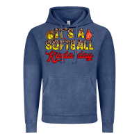 Vintage Denim it s a softball kinda day Vintage Hoodie - Zillion Design Studio