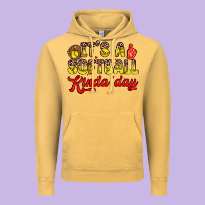 It S A Softball Kinda Day Vintage Hoodie Designed By Zillion Design Studio