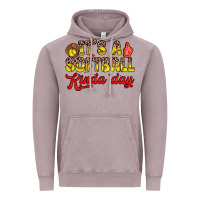 Vintage Zinc it s a softball kinda day Vintage Hoodie - Zillion Design Studio