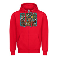 Red bucking bronco cowboy rodeo cactus and sunflowers Zipper Hoodie - Artiststas