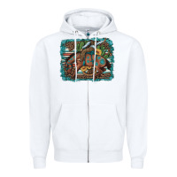 White bucking bronco cowboy rodeo cactus and sunflowers Zipper Hoodie - Artiststas