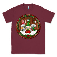 Burgundy christmas gnomies christmas ornament Classic Tee - BundleAndBundleShop