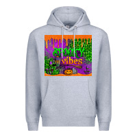 Heather Grey spooky vibes tumbler Premium Hoodie - BundleAndBundleShop
