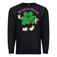 Black so luckin boujee Premium Sweatshirt - MaliasSmallBusiness